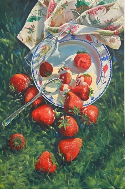 Strawberries Acrylic Painting